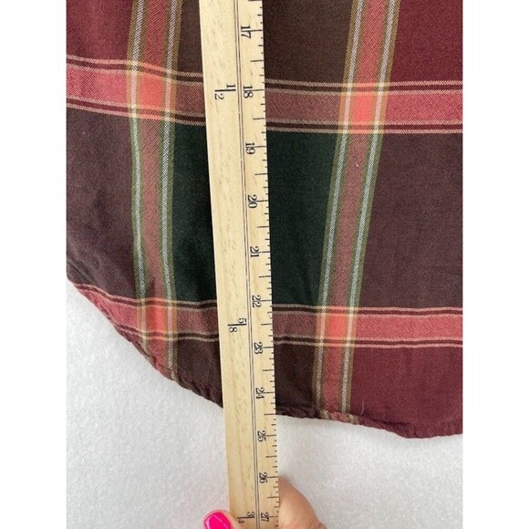 Madewell Women's Plaid Blouse Size XXS Fall Colors Long Sleeve - Picture 5 of 7